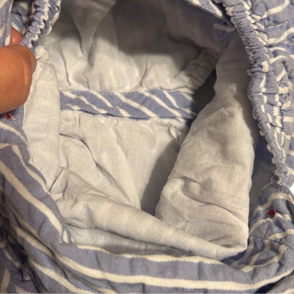 Luli and Me striped crossback romper size 18 Mo. - Picture 8 of 11